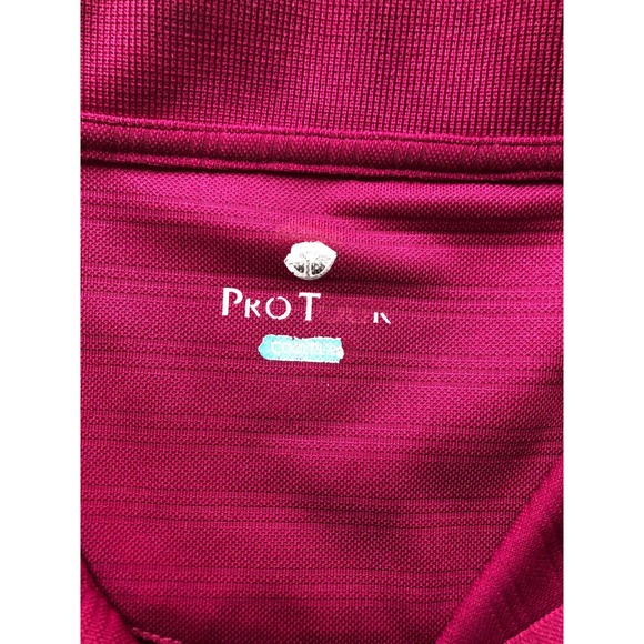 Pro Tour, Men's Golf Polo Shirt, Cool Play, Dark Pink, 100% Polyester, X Large - Picture 3 of 5